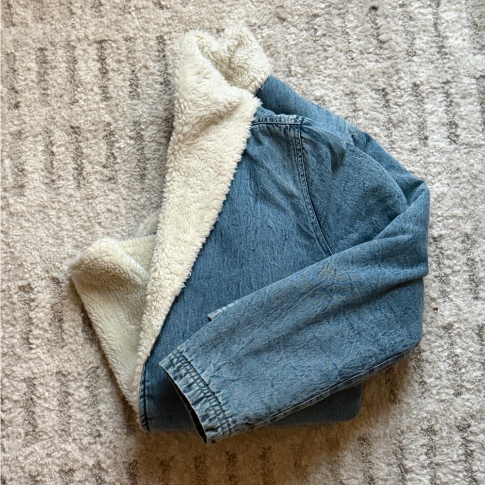 Rolla’s Denim Chambray Blue Sherpa Jacket